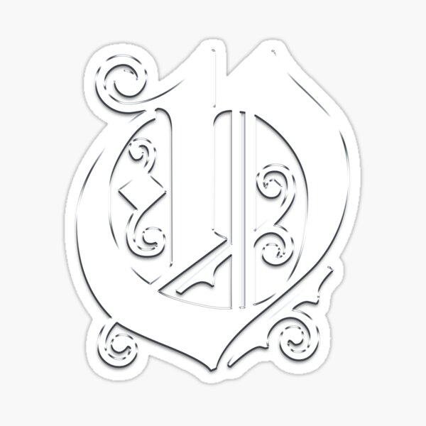 Silver Letter O Sticker