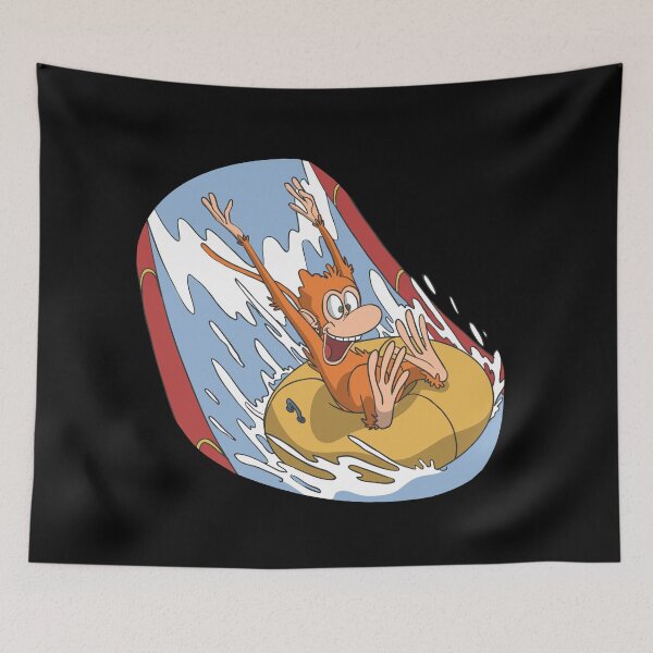 Item preview, Funny monkey in water park on slide designed and sold by Monkey Ful.