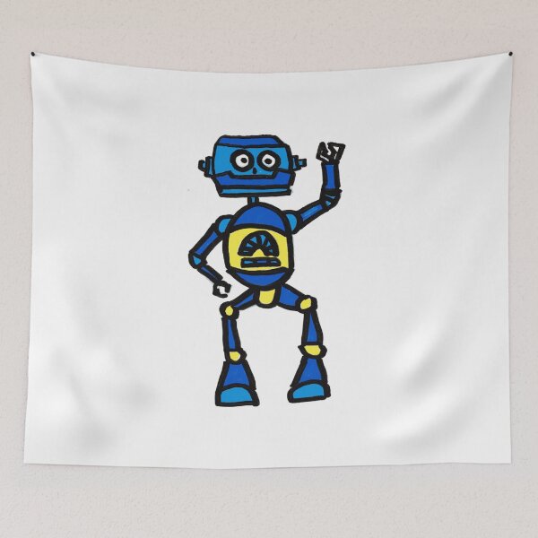 Item preview, Cute blue Robot designed and sold by crikz.