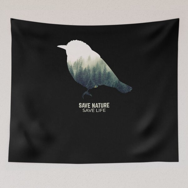 Item preview, Bird in Forest Environment Climate Protection designed and sold by RJ-Art.