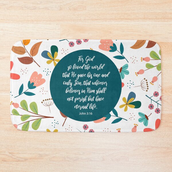 Item preview, For God so loved the world, John 3:16, Scripture Quote designed and sold by StudioCitrine.