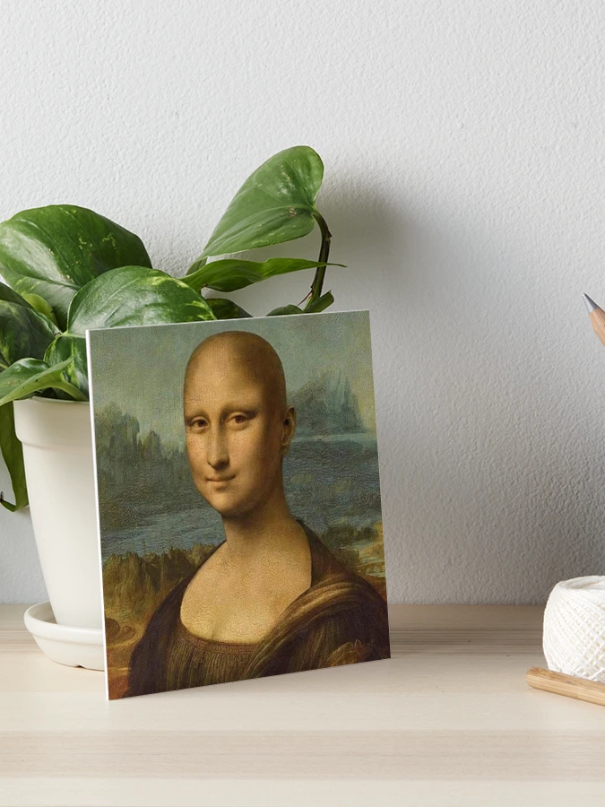 Mona Lisa Monalisa Bald Meme Photographic Print for Sale by