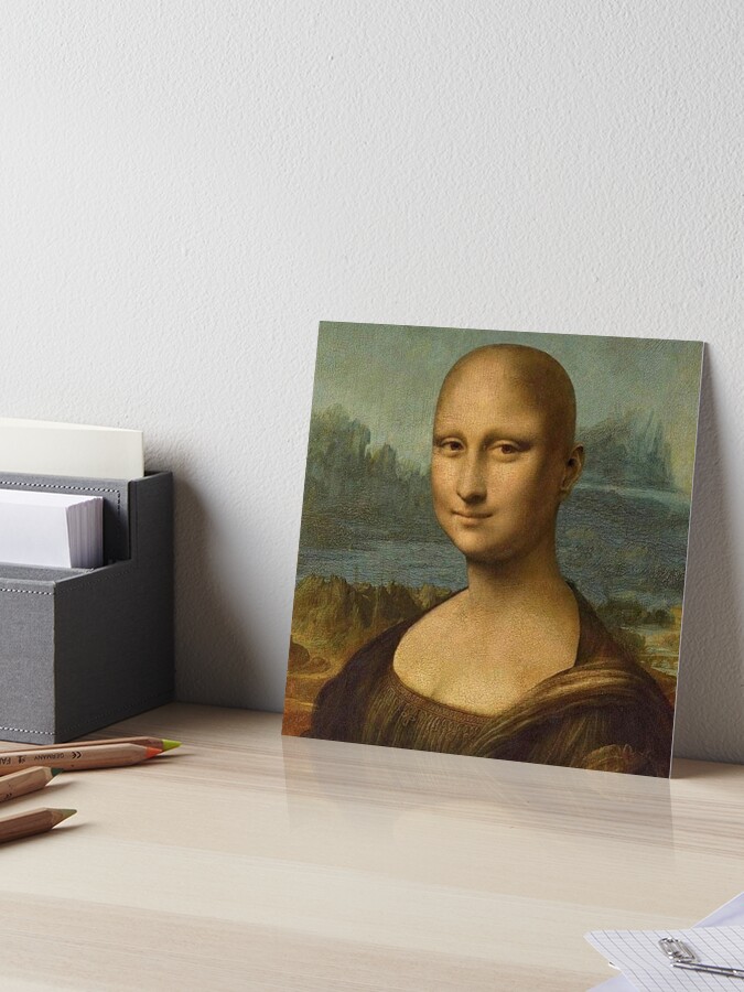Mona Lisa Monalisa Bald Meme Photographic Print for Sale by