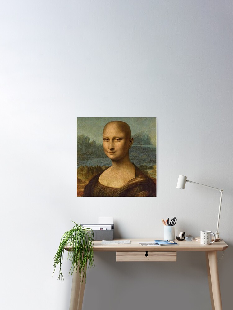 Mona Lisa Monalisa Bald Meme Photographic Print for Sale by