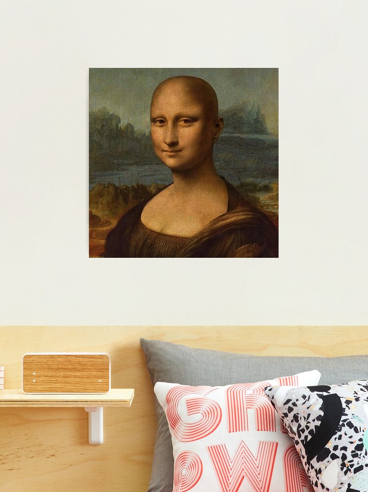 Mona Lisa Monalisa Bald Meme Photographic Print for Sale by