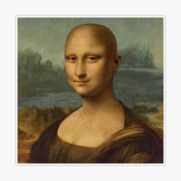 Mona Lisa Monalisa Bald Meme Photographic Print for Sale by