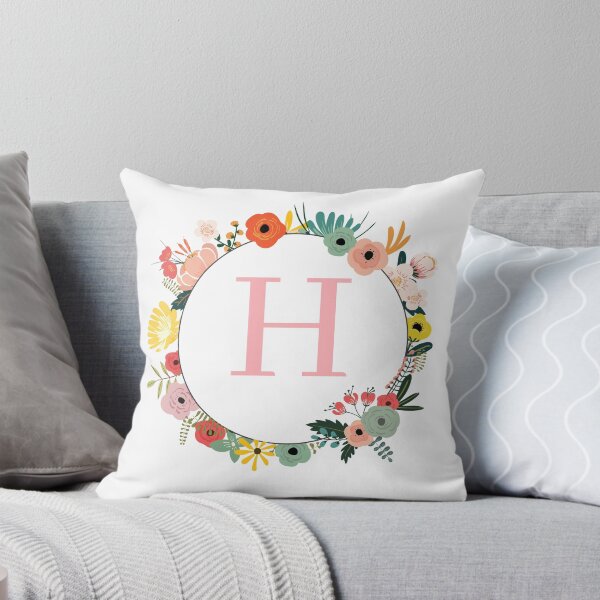 Item preview, Monogram/Initial Floral Wreath Letter H designed and sold by APrettyView.
