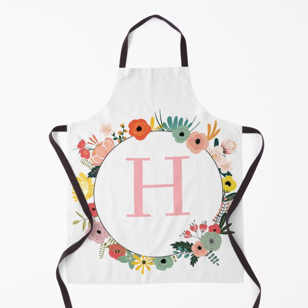 Item preview, Monogram/Initial Floral Wreath Letter H designed and sold by APrettyView.