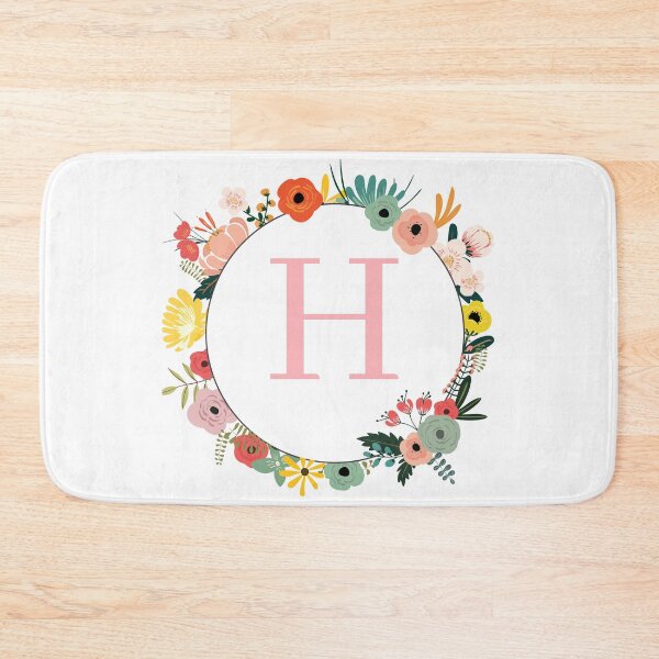 Item preview, Monogram/Initial Floral Wreath Letter H designed and sold by APrettyView.