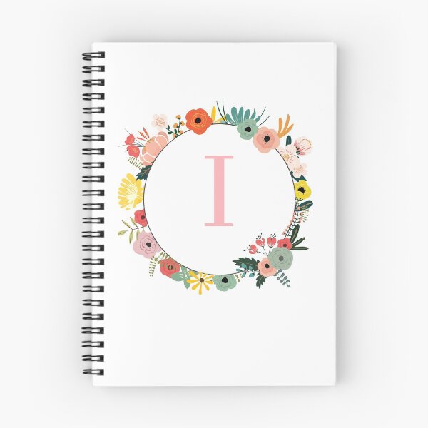Item preview, Monogram/Initial Floral Wreath Letter I designed and sold by APrettyView.