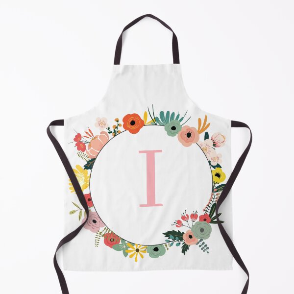 Item preview, Monogram/Initial Floral Wreath Letter I designed and sold by APrettyView.