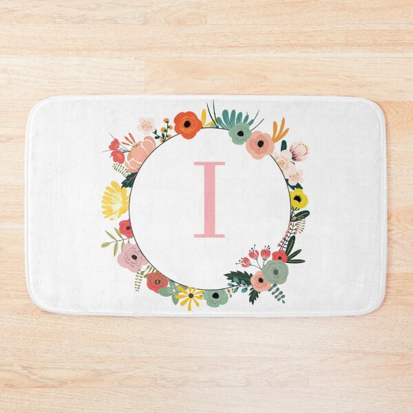 Item preview, Monogram/Initial Floral Wreath Letter I designed and sold by APrettyView.