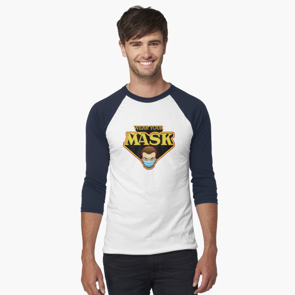Item preview, Baseball ¾ Sleeve T-Shirt designed and sold by riotpixel.