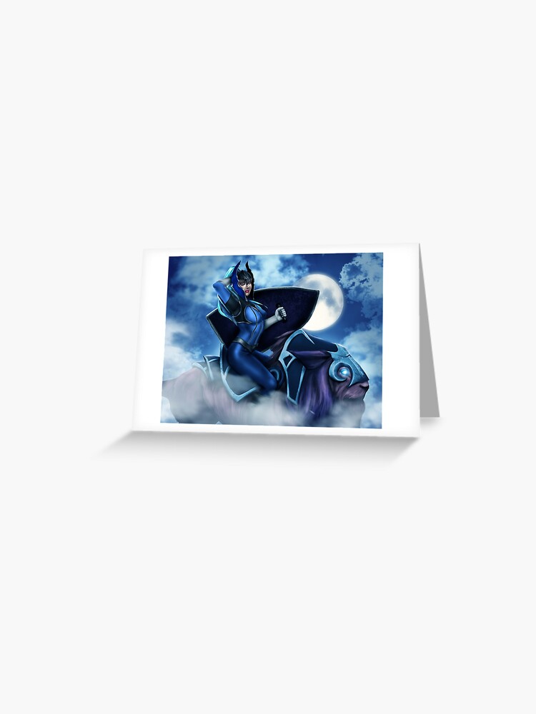 Luna Moonfang Dota2 Greeting Card By Joystickbabe Redbubble