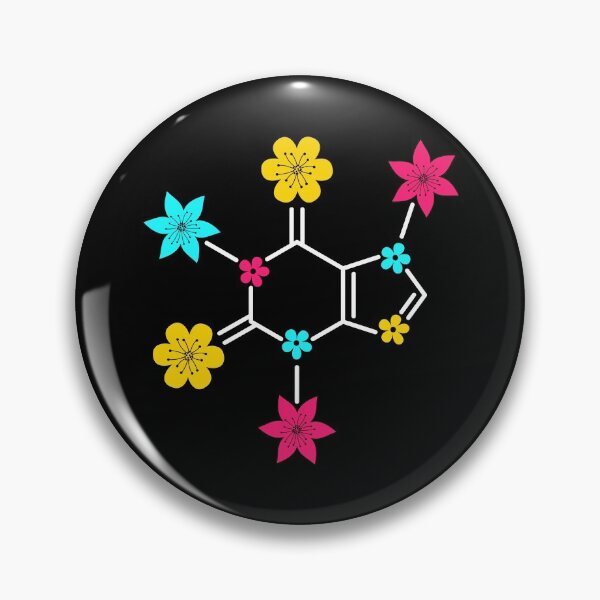 Item preview, Caffeine Molecule and Flowers Coffee Lover Design designed and sold by mrhighsky.