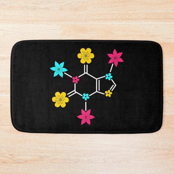 Item preview, Caffeine Molecule and Flowers Coffee Lover Design designed and sold by mrhighsky.