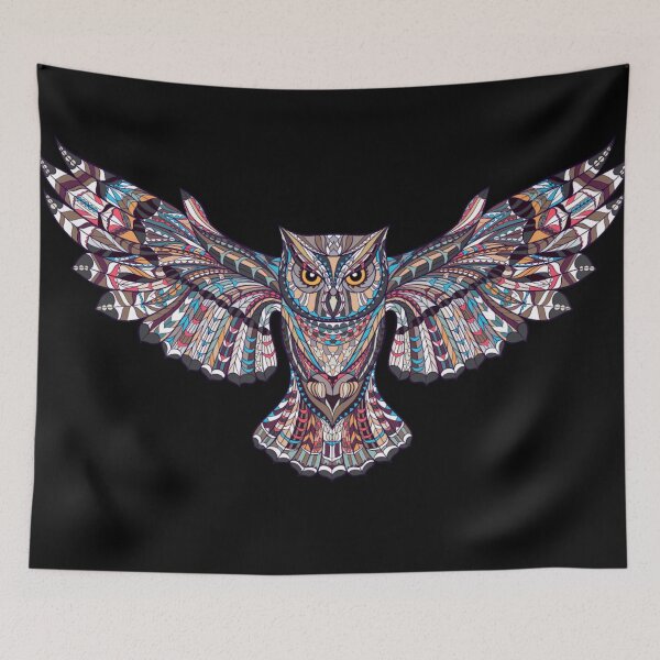 Item preview, colorful owl -  the owl house hooty design - vintage art idea  designed and sold by doitwithlove.