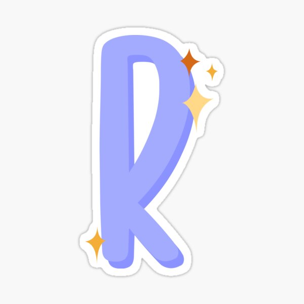 Cute Sparkly Alphabet Monogram Letter R Sticker
