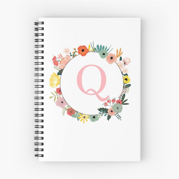 Item preview, Monogram/Initial Floral Wreath Letter Q designed and sold by APrettyView.