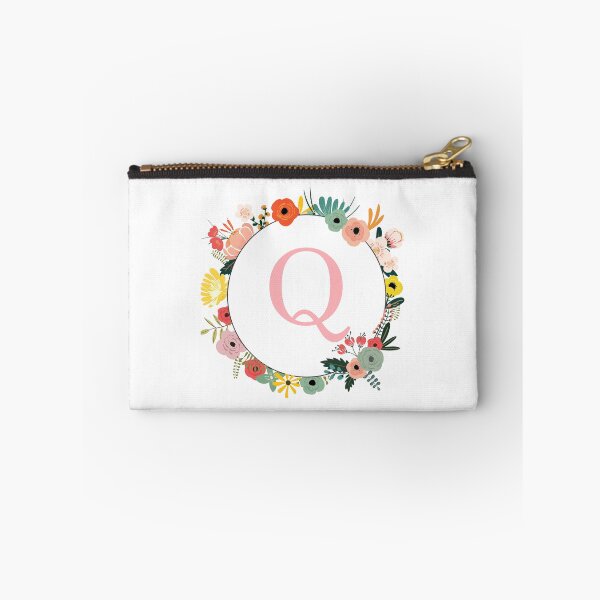 Item preview, Monogram/Initial Floral Wreath Letter Q designed and sold by APrettyView.