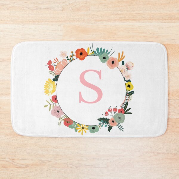 Item preview, Monogram/Initial Floral Wreath Letter S designed and sold by APrettyView.