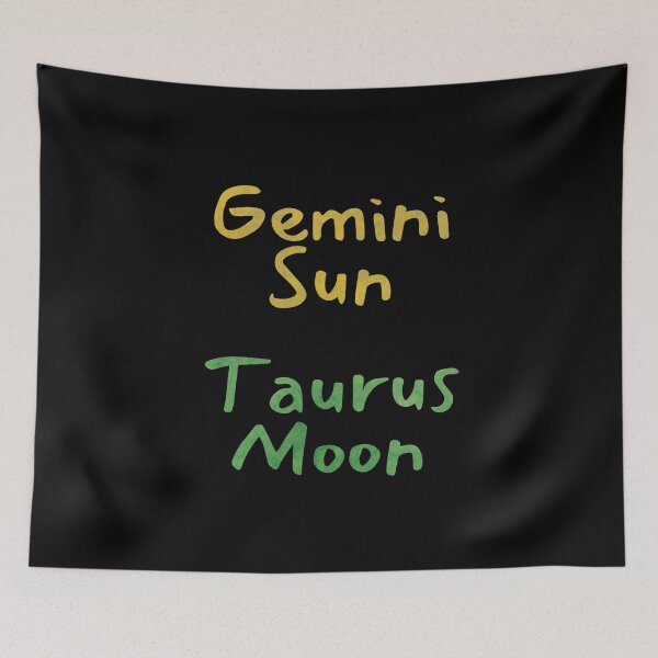 Item preview, Gemini Sun Taurus Moon Text designed and sold by leomooncreates.