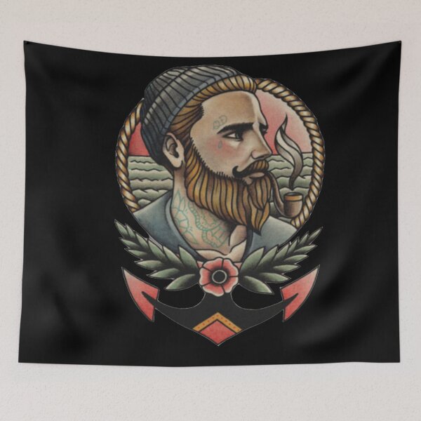 Item preview, gentleman design - tattoo - flowers , gift for boyfriend , tattoo lovers - smoker designed and sold by doitwithlove.
