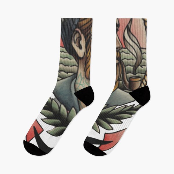 Item preview, gentleman design - tattoo - flowers , gift for boyfriend , tattoo lovers - smoker designed and sold by doitwithlove.
