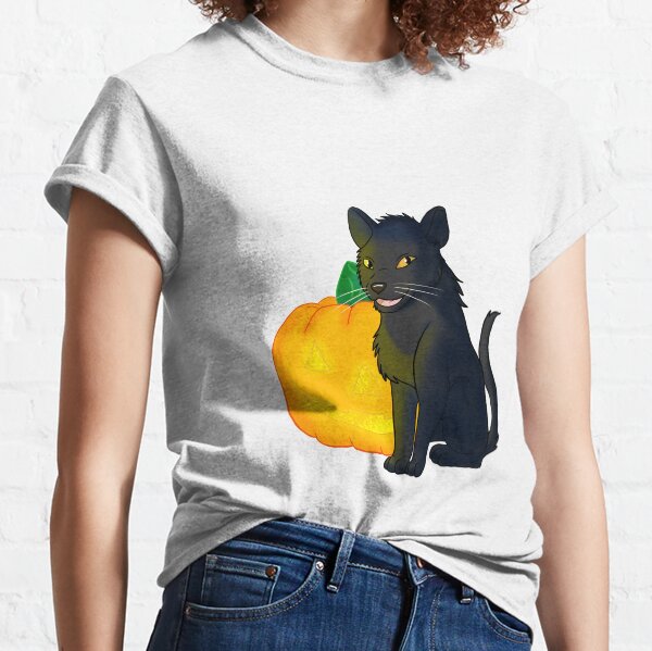 Halloween Black Cat and Jack O'Launtern Classic T-Shirt