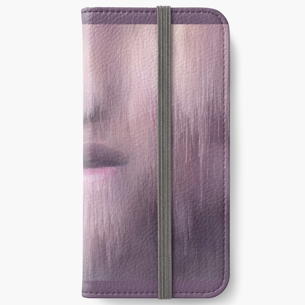 “Succumb” (tears, sadness, giving up) painting - “Smile” Fine Art series iPhone Wallet