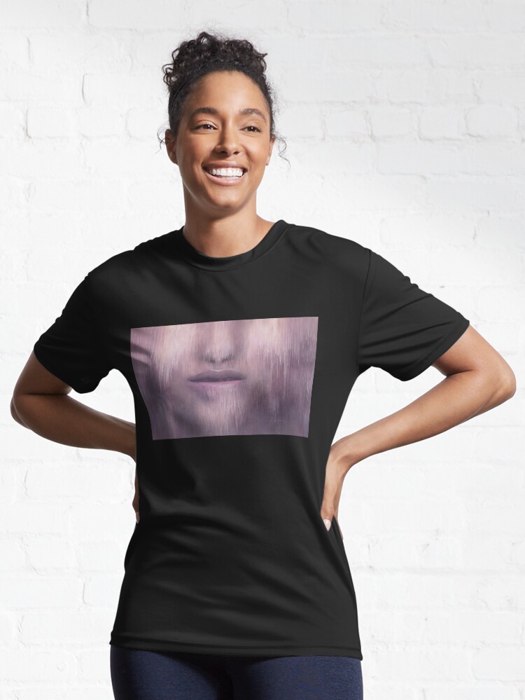 Alternate view of “Succumb” (tears, sadness, giving up) painting - “Smile” Fine Art series Active T-Shirt