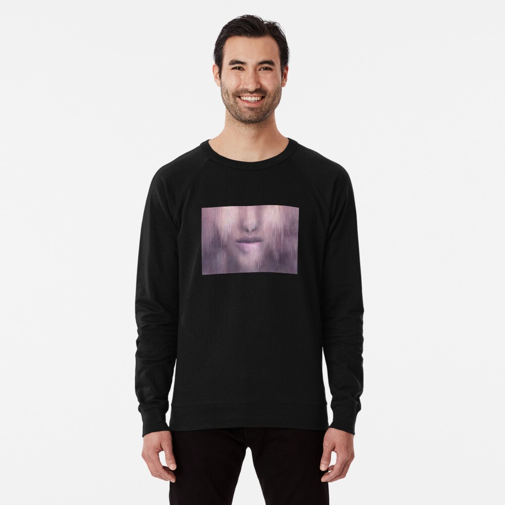 “Succumb” (tears, sadness, giving up) painting - “Smile” Fine Art series Lightweight Sweatshirt