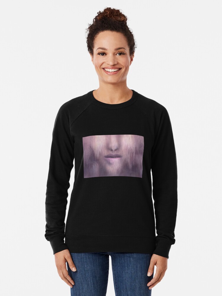 Alternate view of “Succumb” (tears, sadness, giving up) painting - “Smile” Fine Art series Lightweight Sweatshirt