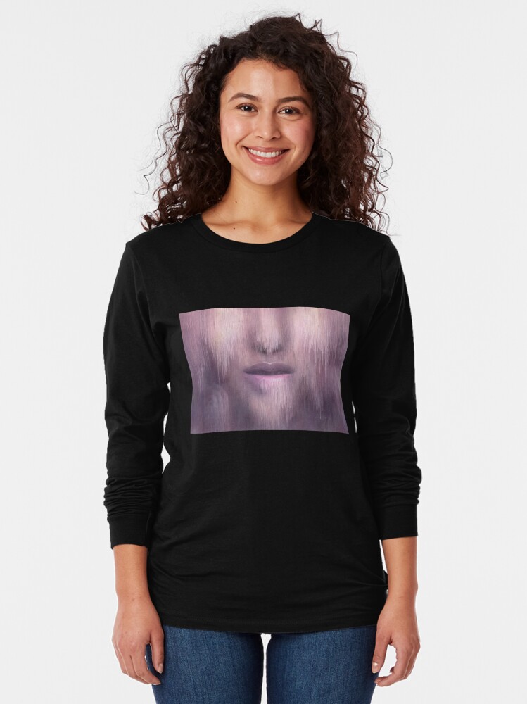 Alternate view of “Succumb” (tears, sadness, giving up) painting - “Smile” Fine Art series Long Sleeve T-Shirt