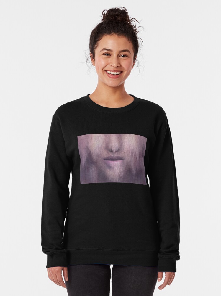 Alternate view of “Succumb” (tears, sadness, giving up) painting - “Smile” Fine Art series Pullover Sweatshirt