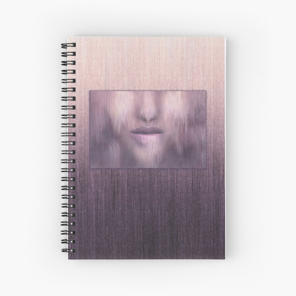 “Succumb” (tears, sadness, giving up) painting - “Smile” Fine Art series Spiral Notebook