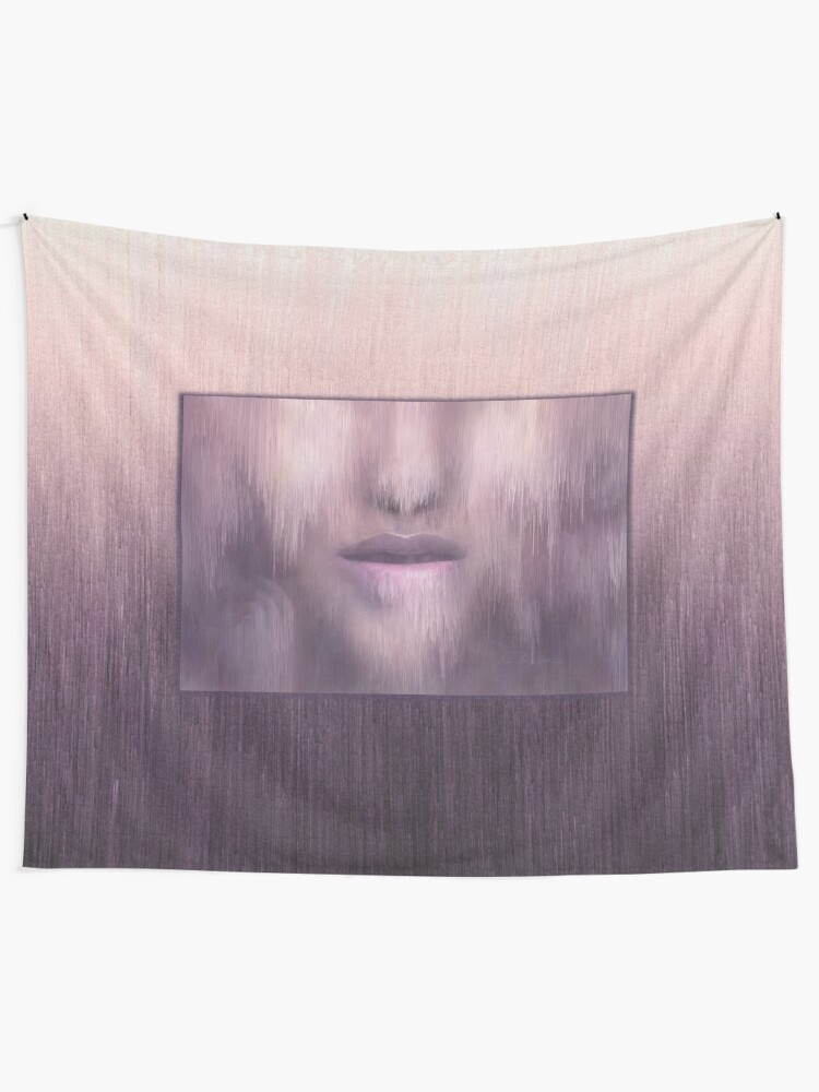 Alternate view of “Succumb” (tears, sadness, giving up) painting - “Smile” Fine Art series Tapestry