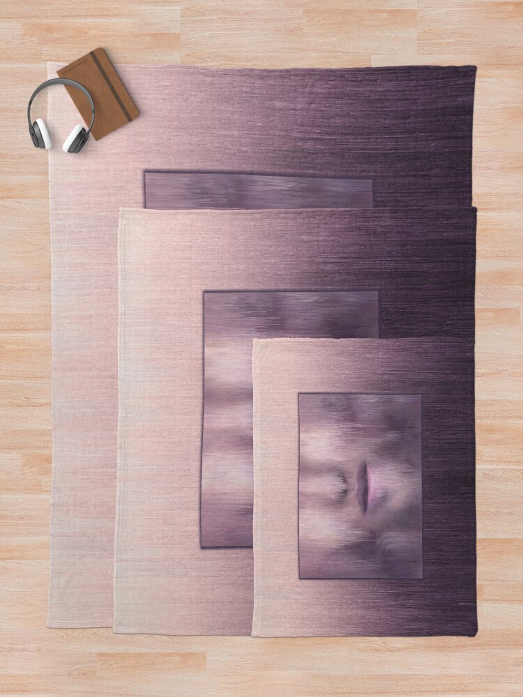 Alternate view of “Succumb” (tears, sadness, giving up) painting - “Smile” Fine Art series Throw Blanket