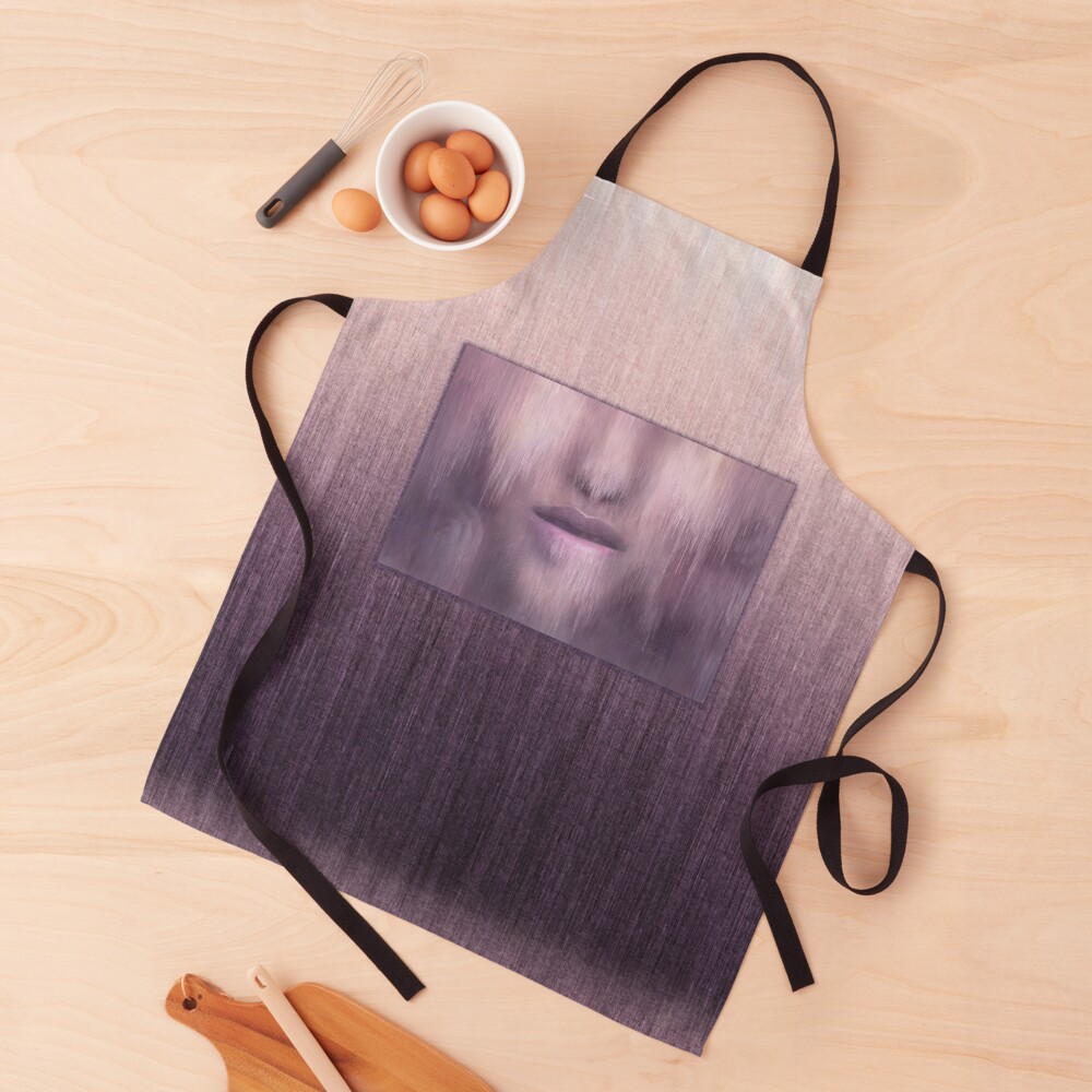 “Succumb” (tears, sadness, giving up) painting - “Smile” Fine Art series Apron
