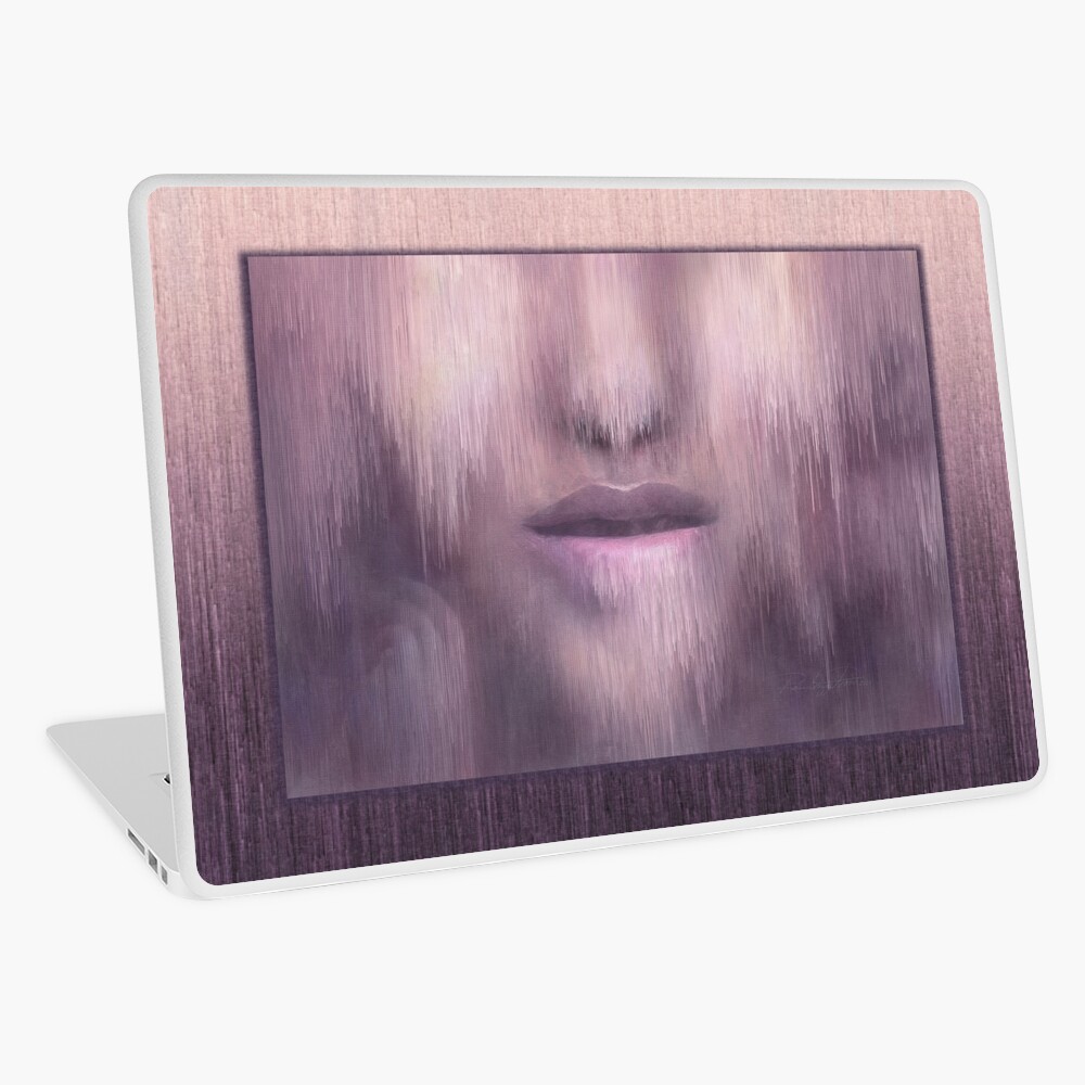 “Succumb” (tears, sadness, giving up) painting - “Smile” Fine Art series Laptop Skin