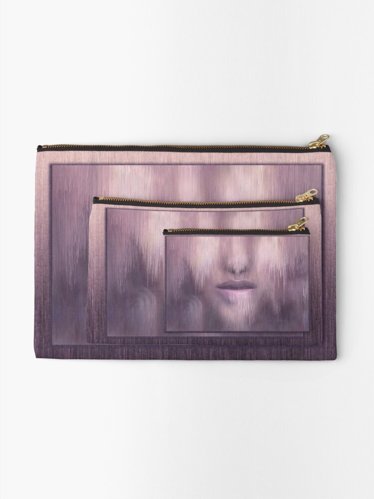 Alternate view of “Succumb” (tears, sadness, giving up) painting - “Smile” Fine Art series Zipper Pouch
