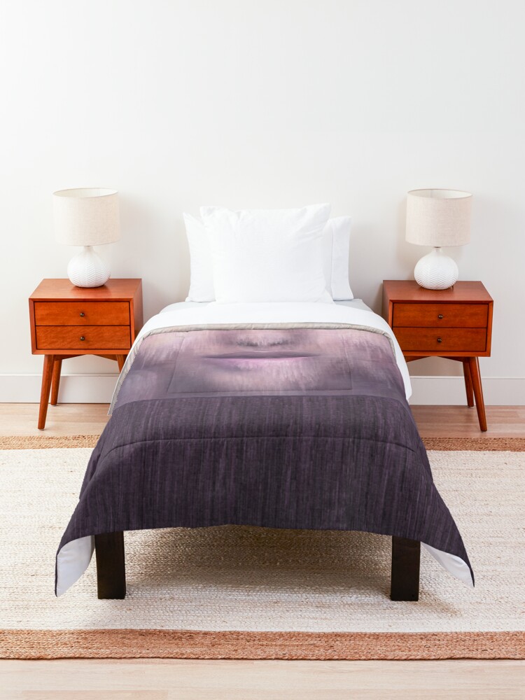 Alternate view of “Succumb” (tears, sadness, giving up) painting - “Smile” Fine Art series Comforter