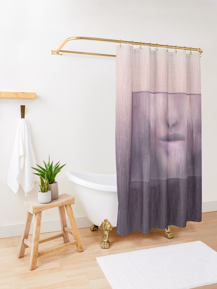 Alternate view of “Succumb” (tears, sadness, giving up) painting - “Smile” Fine Art series Shower Curtain