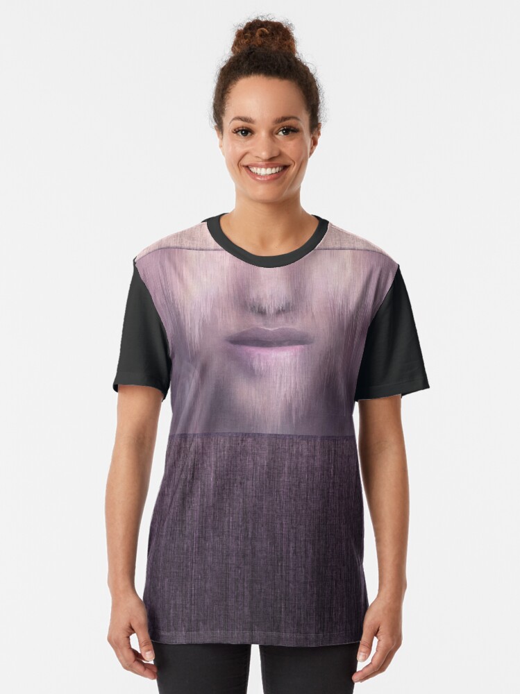 Alternate view of “Succumb” (tears, sadness, giving up) painting - “Smile” Fine Art series Graphic T-Shirt