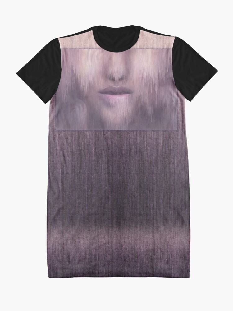 Alternate view of “Succumb” (tears, sadness, giving up) painting - “Smile” Fine Art series Graphic T-Shirt Dress