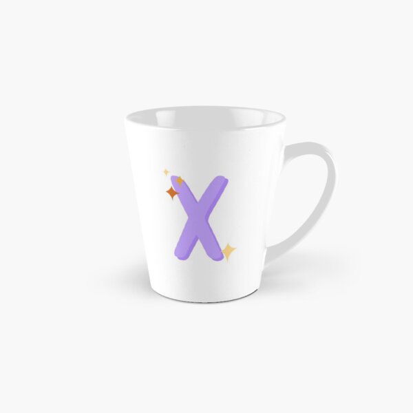 Cute Sparkly Alphabet Monogram Letter X Tall Mug