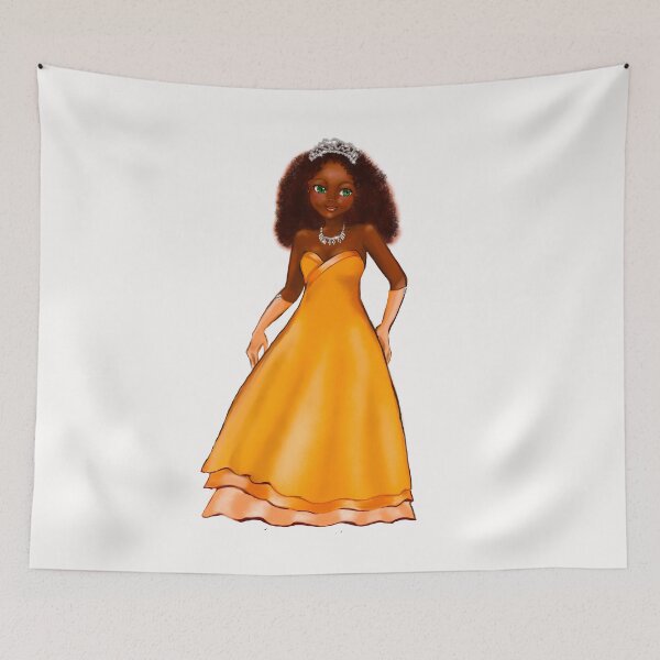 Item preview, Black anime princess  ! beautiful  black girl with Afro hair, green eyes, Cherry pink lips and dark brown skin. Hair love ! designed and sold by Artonmytee.