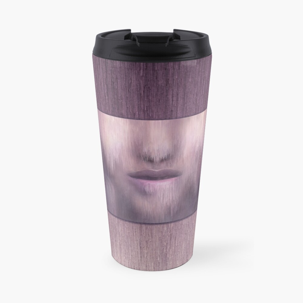 “Succumb” (tears, sadness, giving up) painting - “Smile” Fine Art series Travel Mug