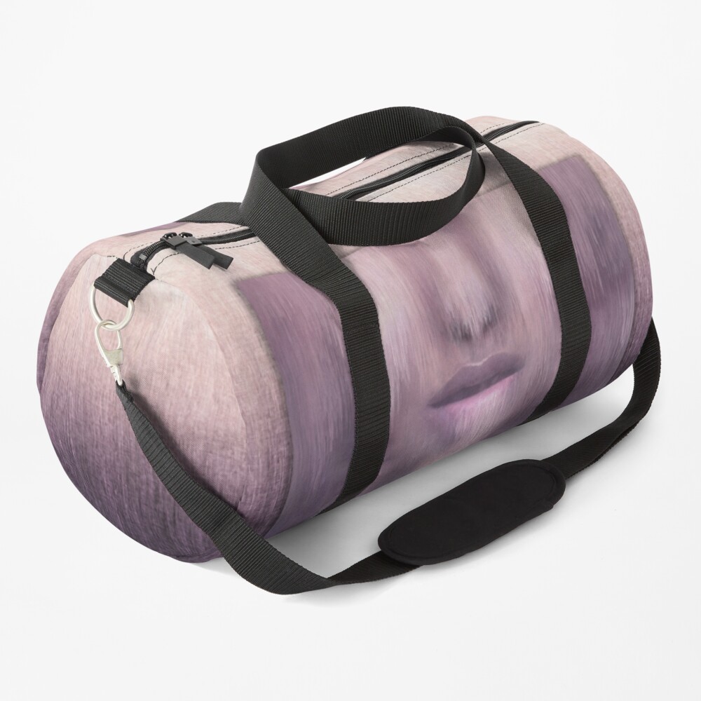 “Succumb” (tears, sadness, giving up) painting - “Smile” Fine Art series Duffle Bag