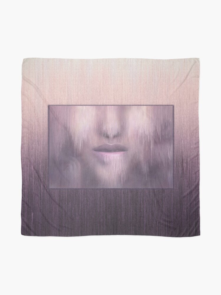 Alternate view of “Succumb” (tears, sadness, giving up) painting - “Smile” Fine Art series Scarf